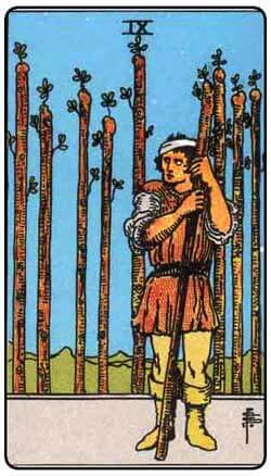 What does the "Nine of Wands" tarot card mean? - Free Tarot Readings -  iFate.com
